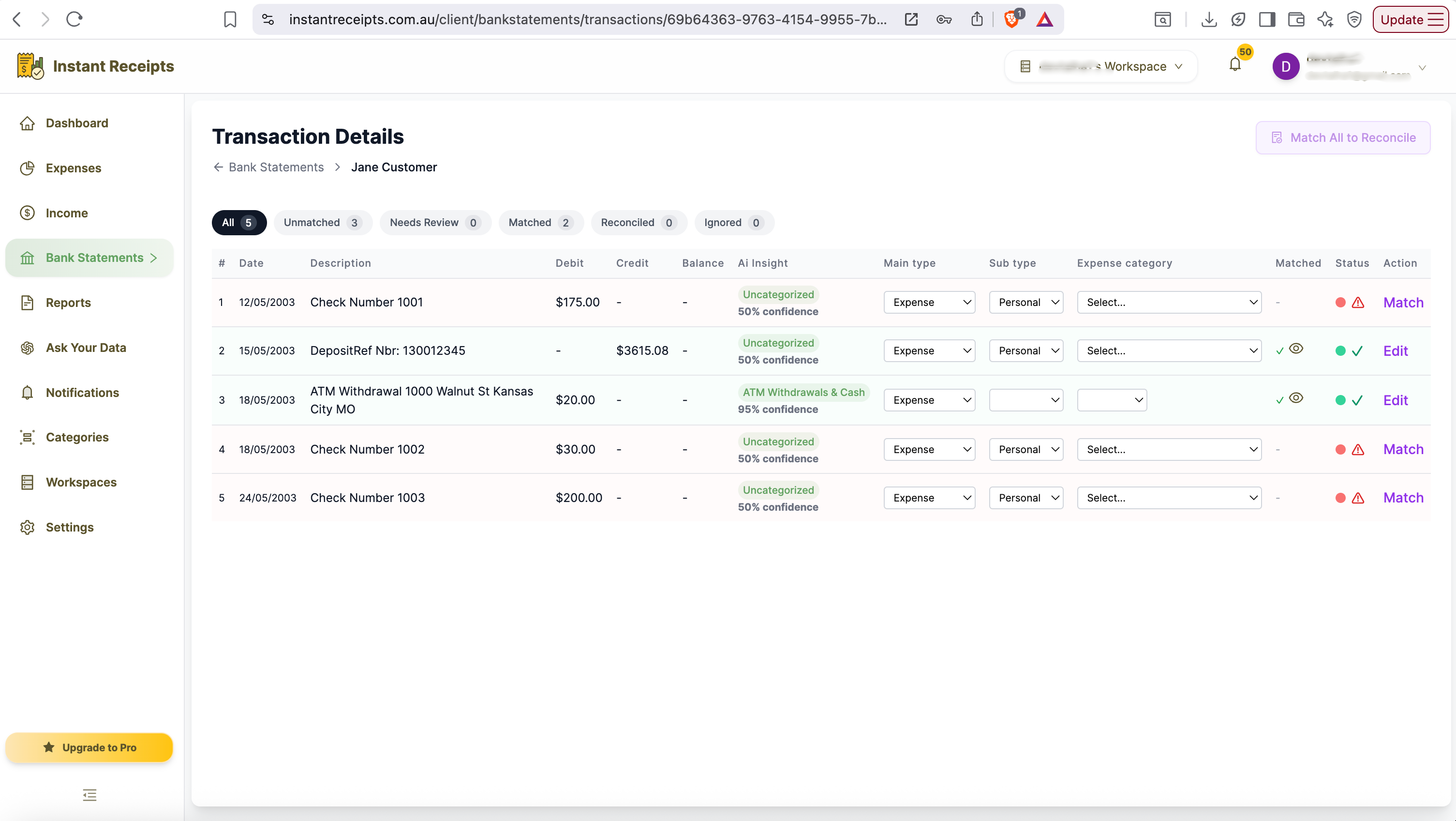 Auto-Match Runs Against All Your Existing Documents