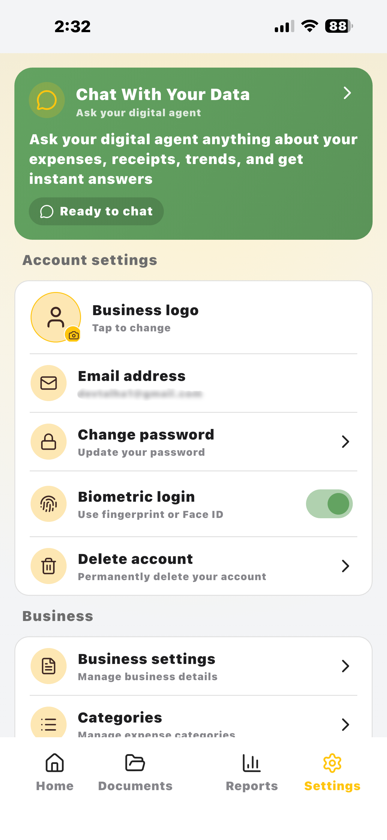Open Settings