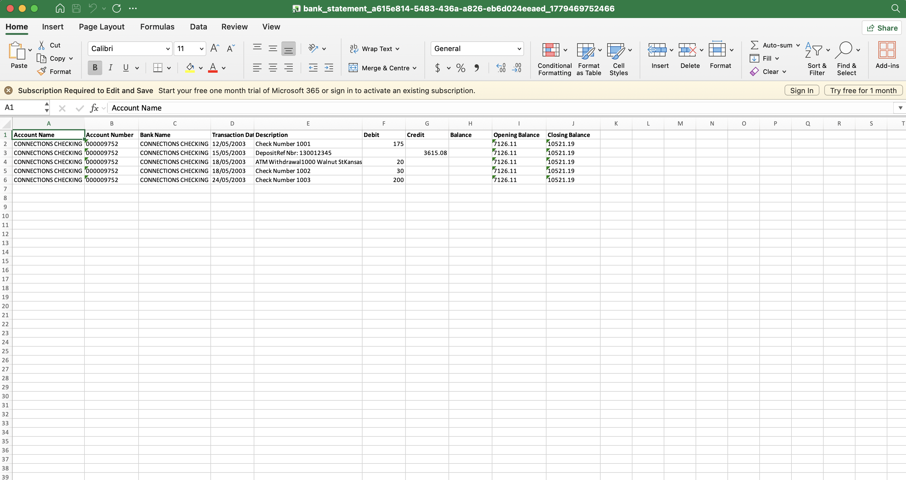 Preview Your Excel Report