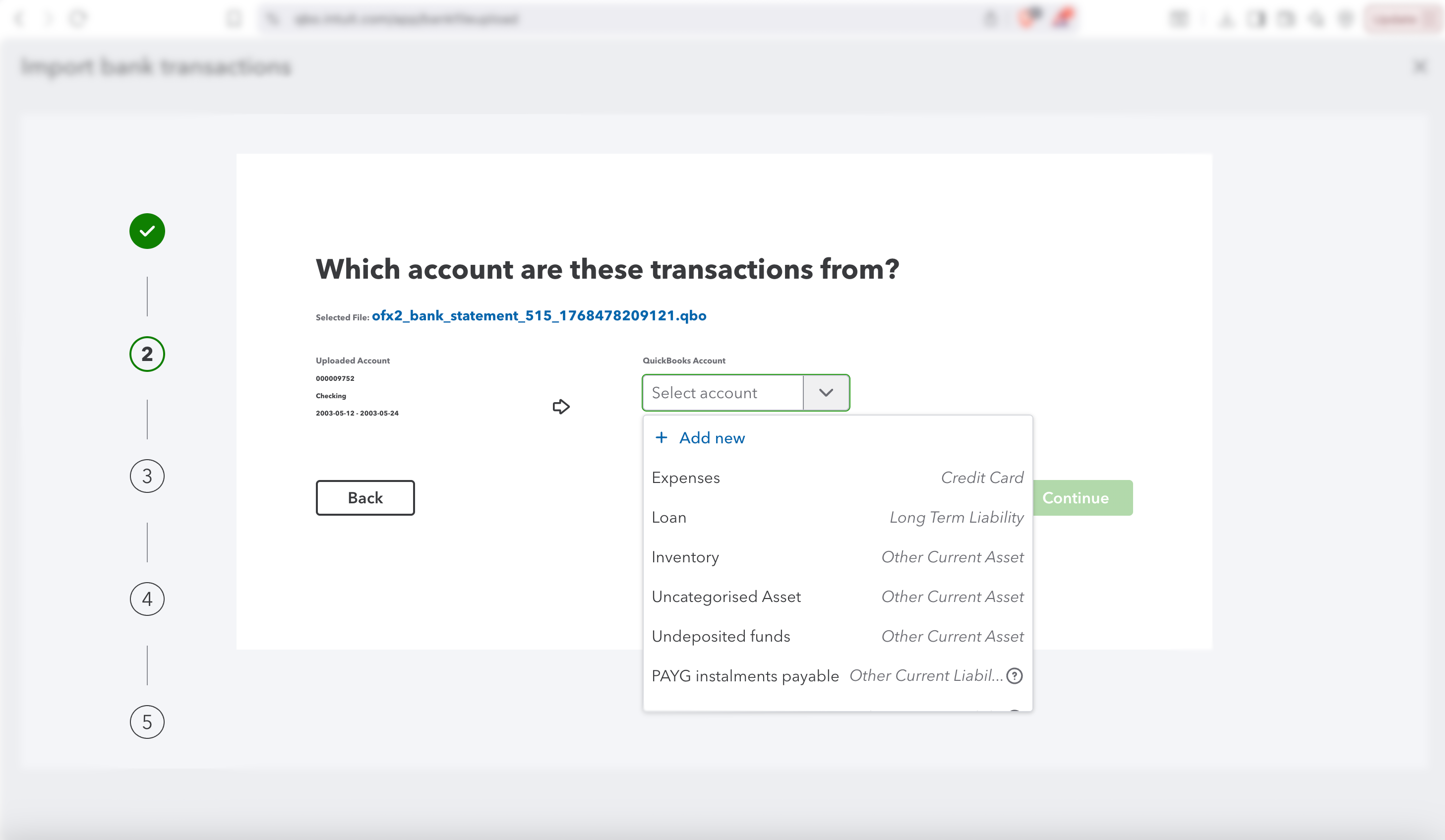Select Account