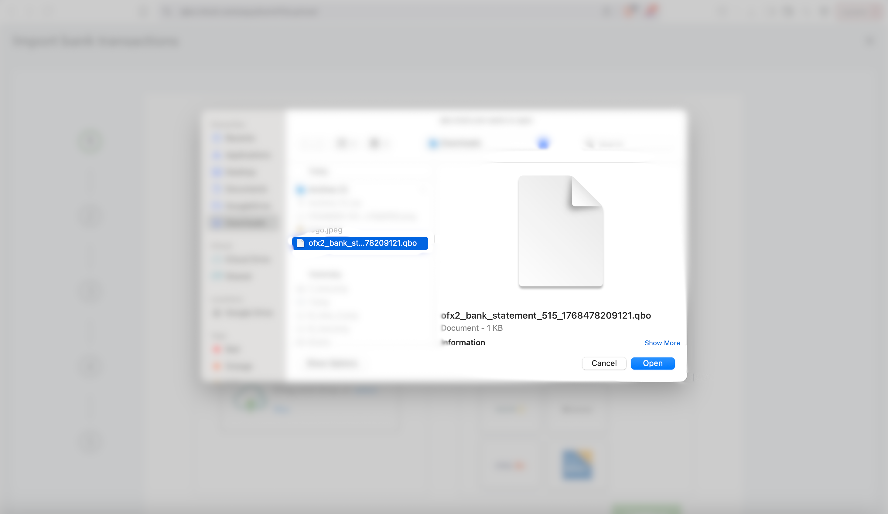 File Selection Dialogue