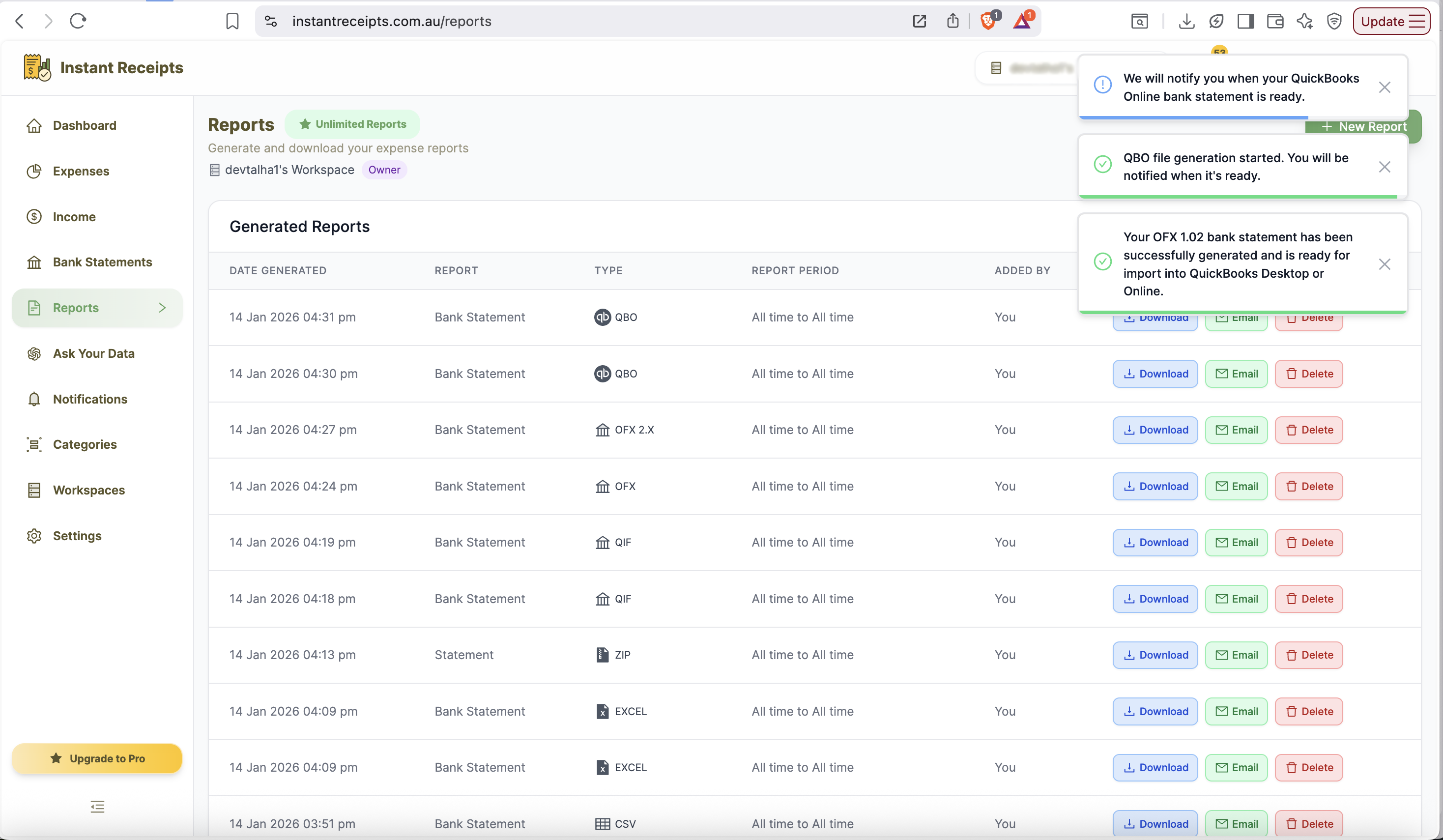Download Your QBO File