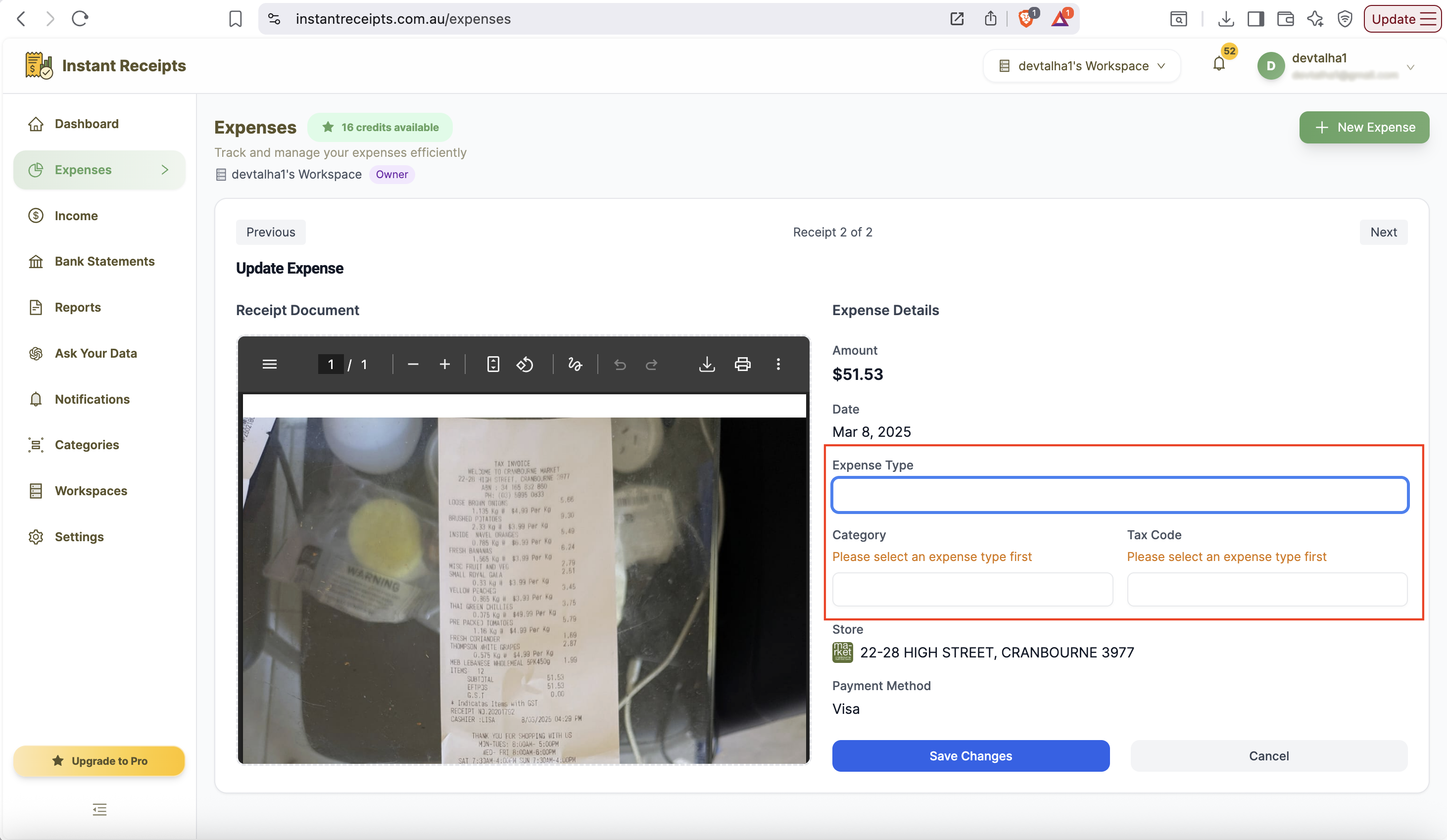 Review Extracted Data